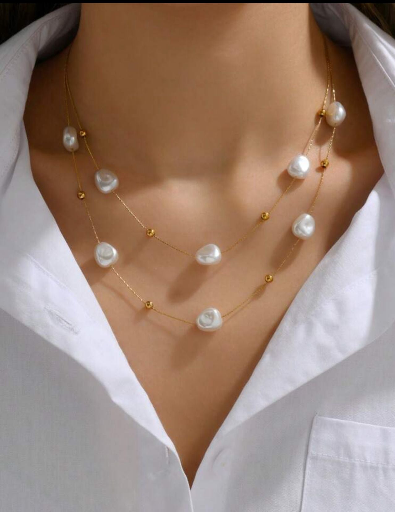 Chic Pearl Necklace (Anti-tarnish)