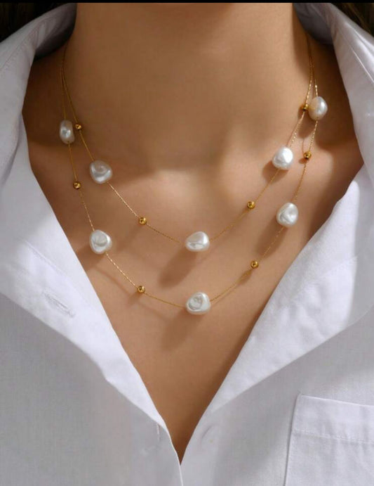 Chic Pearl Necklace (Anti-tarnish)