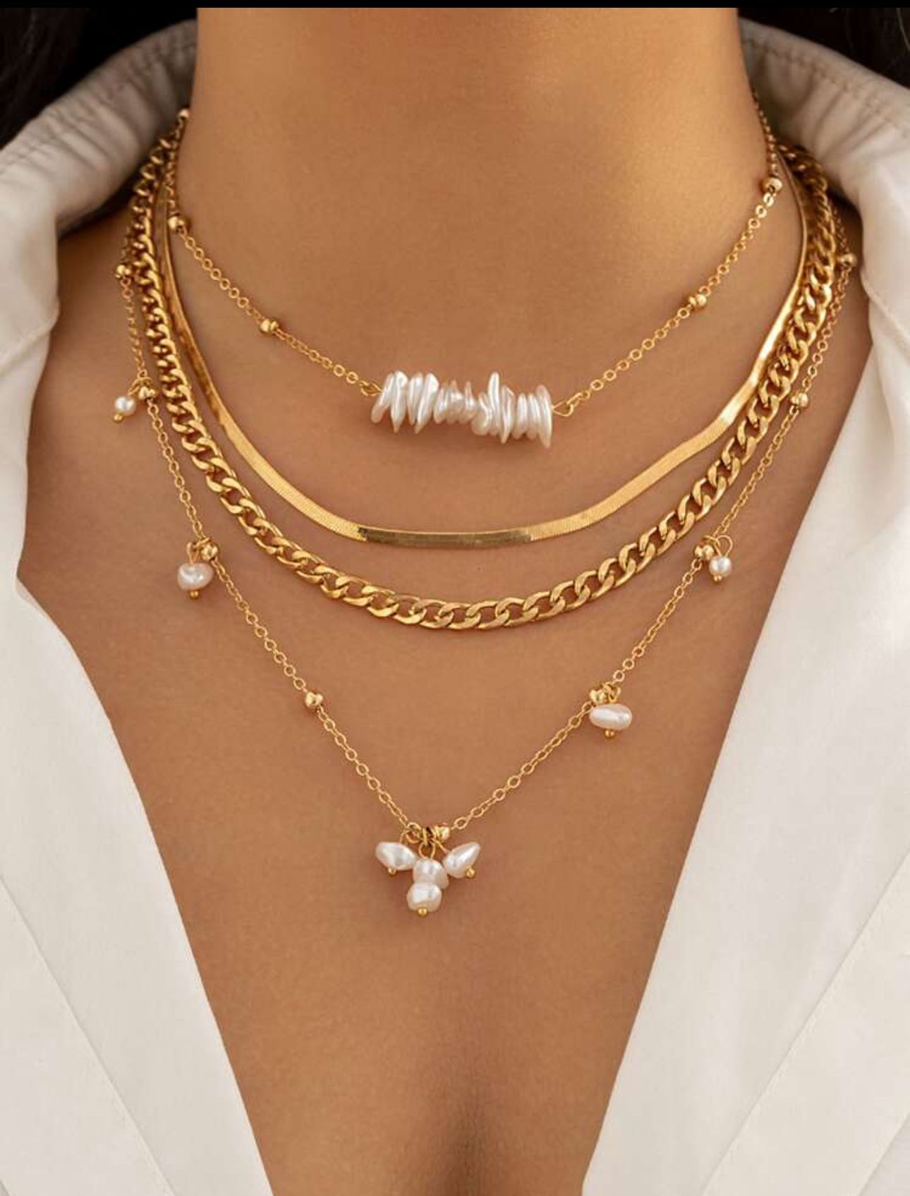 Golden Wave Layered Set